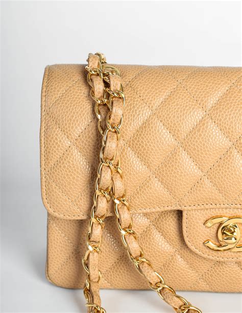 chanel caviar beige|Flap Bags .